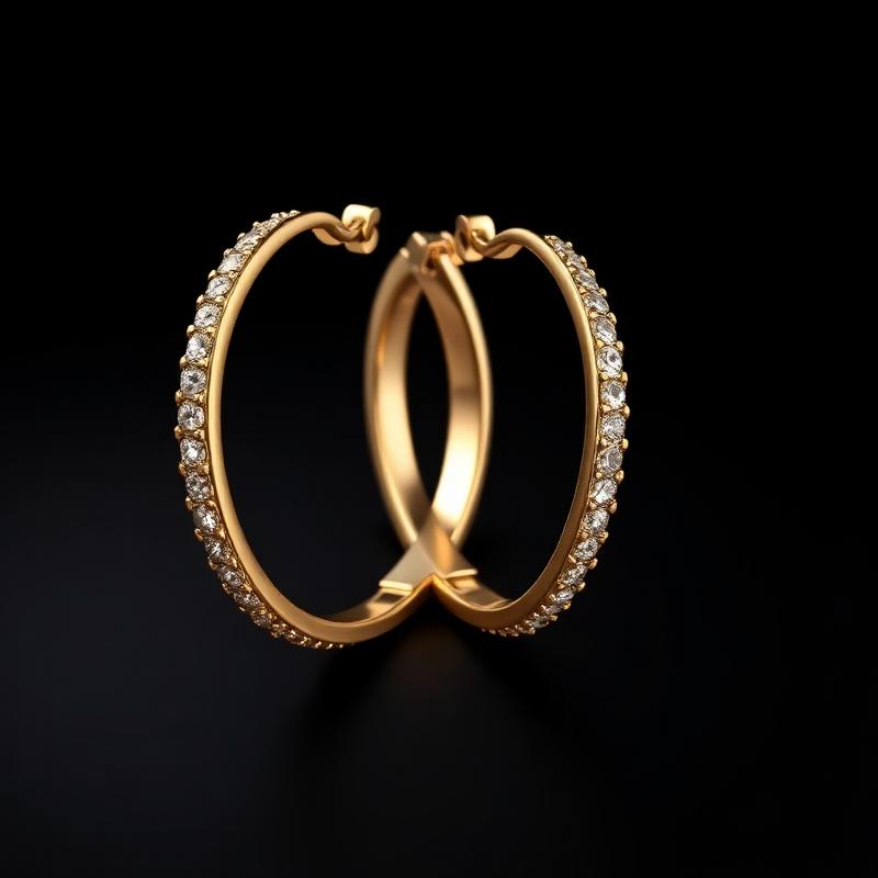 Celeste Pavé Hoops