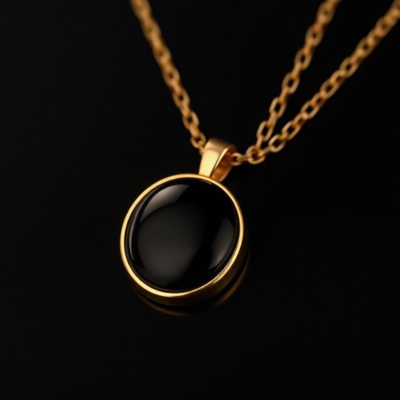 Noir Onyx Drop Necklace